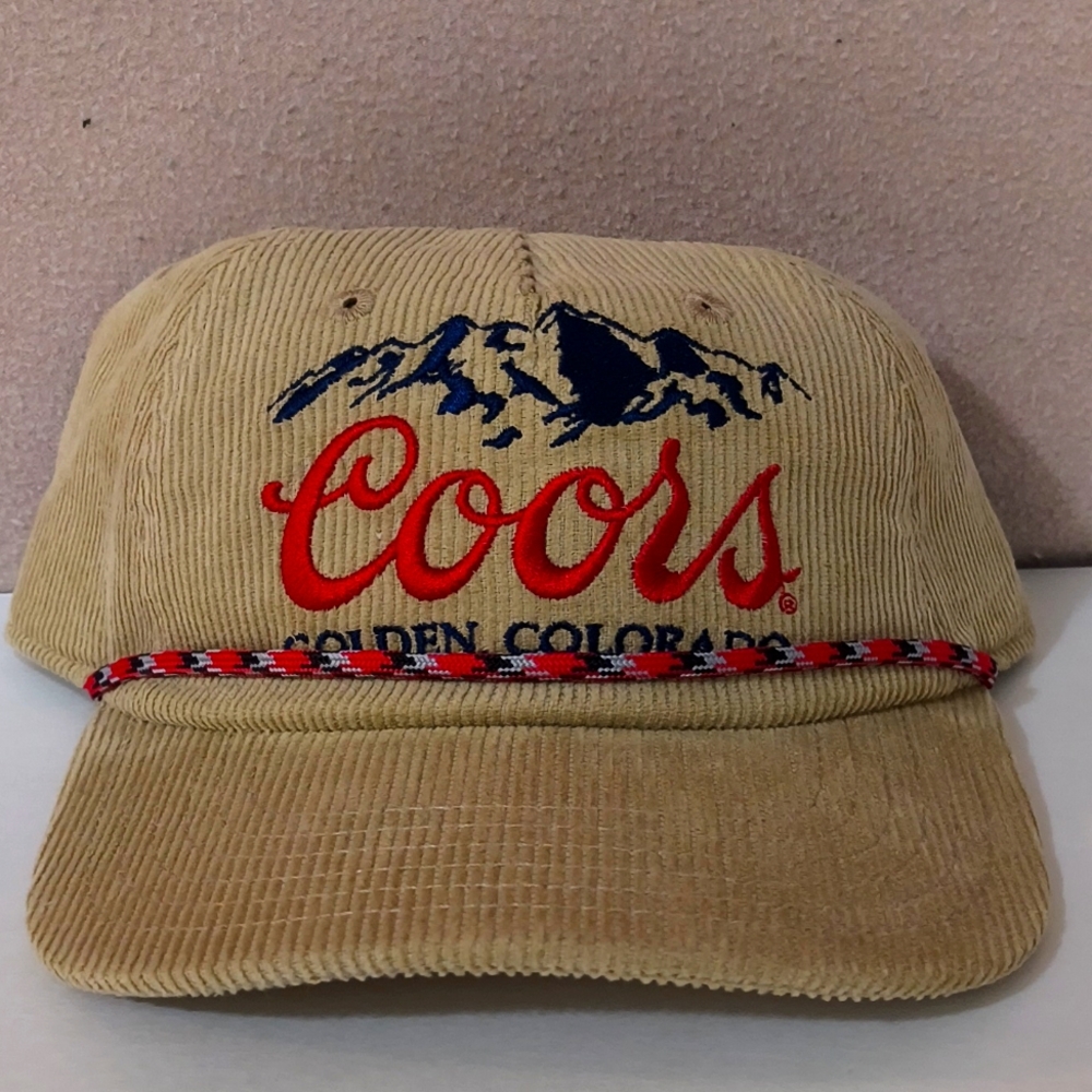 Coors Brewing Company Drinking Banquet Beer Corduroy Snapback Hat NEW